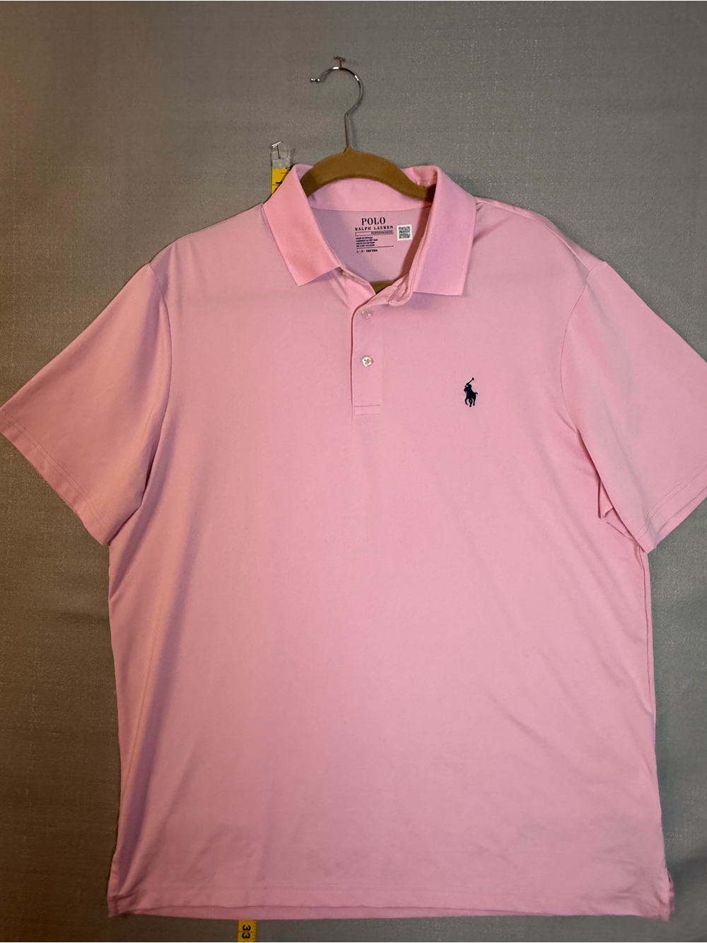 Polo by Ralph Lauren Men's Performance Classic Pink Polo Shirt - Picture 4 of 10